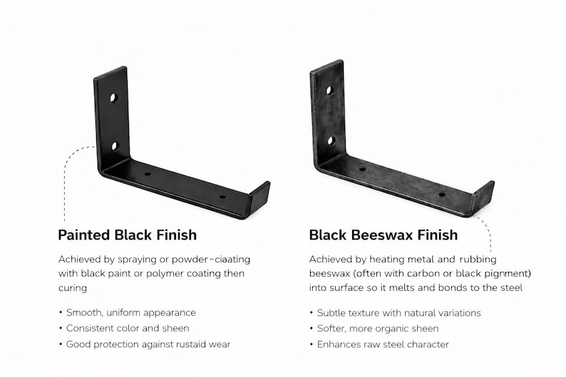 2 x Hand Forged Shelf Bracket – Heavy Duty Wrought Iron Rustic Shelving Brackets, Industrial Shelf Supports, Handmade Metal Wall Brackets image 5