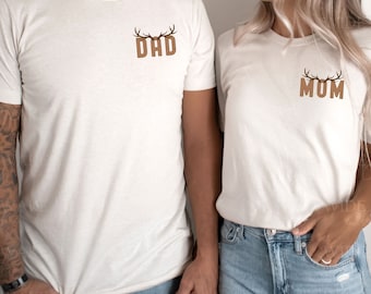 The Big One First Birthday Shirt, Hunting Deer Family Matching Birthday Tshirt, Wild One Boy Party Tee, Bug Deer Antlers 1st Birthday Tshirt