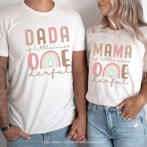 ONEderful First Birthday Family Matching Shirts, Isn’t She Onederful 1st Birthday, Little Miss Onederful Outfit, Boho First Birthday Party