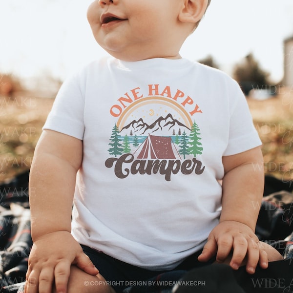 One Happy Camper 1st Birthday Shirt, Camping First Birthday Outfit, Family Matching Camp Tees, Camping Vacation Shirt, 1st Birthday Boy Girl