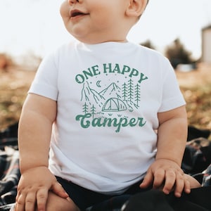 One Happy Camper 1st Birthday Shirt, Camping First Birthday Outfit, Family Matching Camp Tees, Camping Vacation Shirt, 1st Birthday Boy Girl