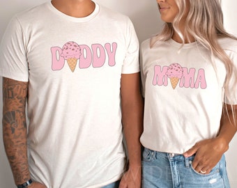 Two Sweet Ice Cream 2nd Birthday Shirt, Matching Family Bday T-shirt