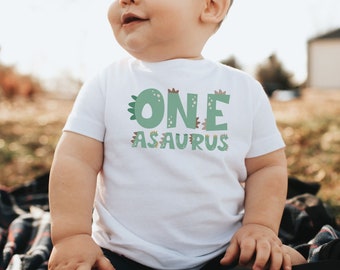 Oneasaurus 1st Birthday Boy Shirt, Dinosaur Family Matching Tee