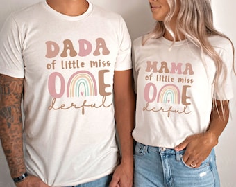 ONEderful Birthday Family Matching Shirts, Rainbow Theme 1st Birthday