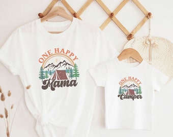 One Happy Camper 1st Birthday Shirt, Matching Family Camping Tees