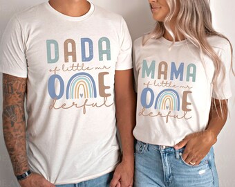 Mr. ONEderful Birthday Family Matching Shirts, Rainbow Theme