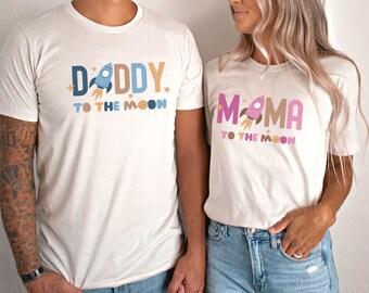 Two The Moon Family Shirts, Outer Space 2nd Birthday, Matching T-shirts