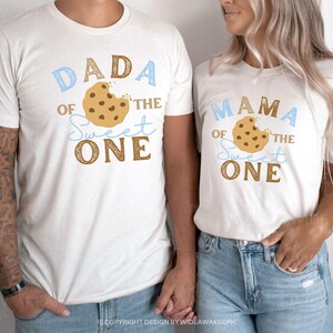 Cookies and Milk Sweet One 1st Birthday Party Shirts, Sweet One Family Matching First Birthday Tshirt, Milk and Cookie Theme Birthday Tee
