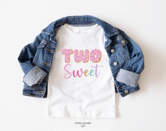 Two Sweet Donut 2nd Birthday Outfit, Matching Family Shirts