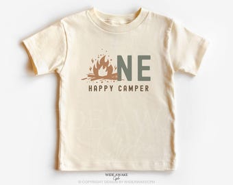 One Happy Camper 1st Birthday Shirt, Camping Family Tees