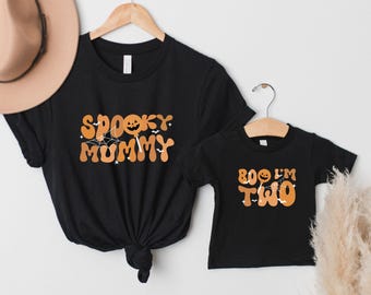 Boo I'm Two Halloween Birthday Shirt, Spooky 2nd Birthday Outfit