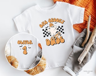 One Spooky Dude Halloween 1st Birthday Shirt, Spooky One First Birthday Halloween T-shirt, Personalized Boys Halloween Birthday Tee