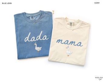 One Silly Goose 1st Birthday Family Matching Shirts, Goose First Birthday T-shirt, Mama of the Silly One, Blue Goose Theme Party