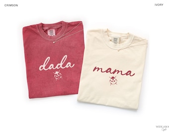Ladybug First Birthday Matching Family Shirt, Girl's Cute Bug Theme 1st Birthday Tee, Comfort Colors®