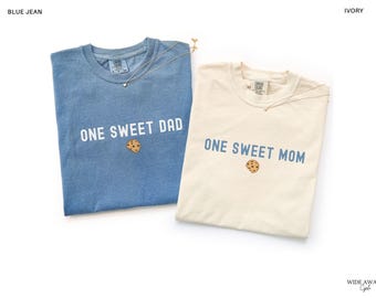 One Sweet Boy Cookie and Milk 1st Birthday Family Matching Shirts, Comfort Colors®