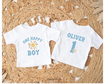One Happy Boy Sunshine First Birthday Family Matching Shirts, First Trip Around the Sun T-shirt, Comfort Colors®