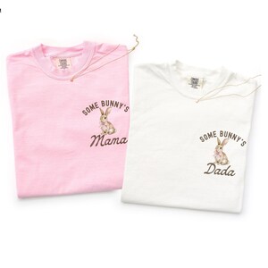 Some Bunny is One First Birthday Matching Family Shirts, Easter Bunny 1st Birthday T-shirt, Comfort Colors® Adult Tee bild 7