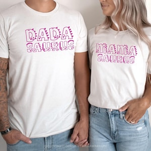 Pink ONE Asaurus 1st Birthday Matching Family Shirts,  Girls Dinosaur Birthday Outfit, Mommy and Me Dinosaur First Birthday T-shirt