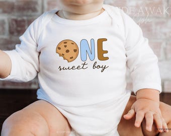 One Sweet Boy 1st Birthday Bodysuit, Cookie Family Matching Sweatshirts