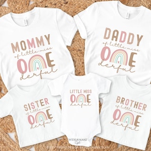 First Birthday Family Shirts, Little Miss ONEderful Outfit