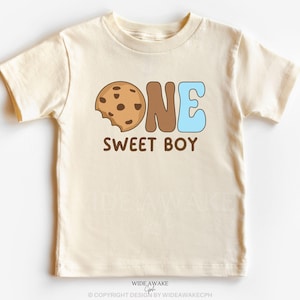 One Sweet Boy Cookies and Milk 1st Birthday Party Shirt, One Sweet Cookie Family Matching First Birthday Tshirts
