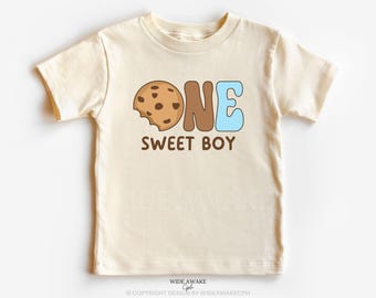 One Sweet Boy Cookie 1st Birthday T-Shirt, Family Matching