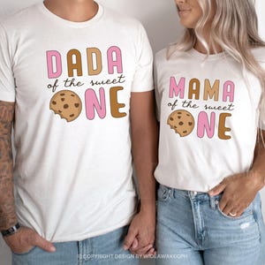 Cookies and Milk Sweet One 1st Birthday Party Shirts, Sweet One Family Matching First Birthday Tshirt, Milk and Cookie Theme Birthday Tee