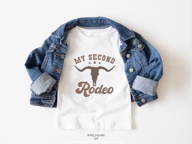 My Second Rodeo Birthday Family Matching Shirt, 2nd Rodeo Western Farm Theme Birthday Party Tshirt, Cowboy Cowgirl Bday Outfit Mama Daddy image 2