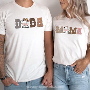 Cow Theme First Birthday Shirts, Holy Cow Family Matching 1st Birthday Tee, Boho Farm Birthday, Cow Outfit First Birthday T-shirt, Mommy Me
