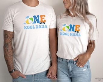 One Kool Dude 1st Birthday Family Matching Shirts, Pool Party, and Summer First Birthday Outfit