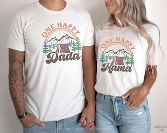 One Happy Camper 1st Birthday Shirt, Camping First Birthday Outfit, Family Matching Camp Tees, Camping Vacation Shirt, 1st Birthday Boy Girl