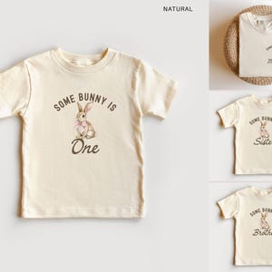 Some Bunny is One First Birthday Matching Family Shirts, Easter Bunny 1st Birthday T-shirt, Comfort Colors® Adult Tee bild 4