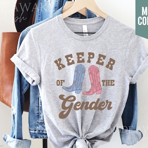 Rodeo Gender Reveal T-shirt Western Keeper of the Gender - Etsy
