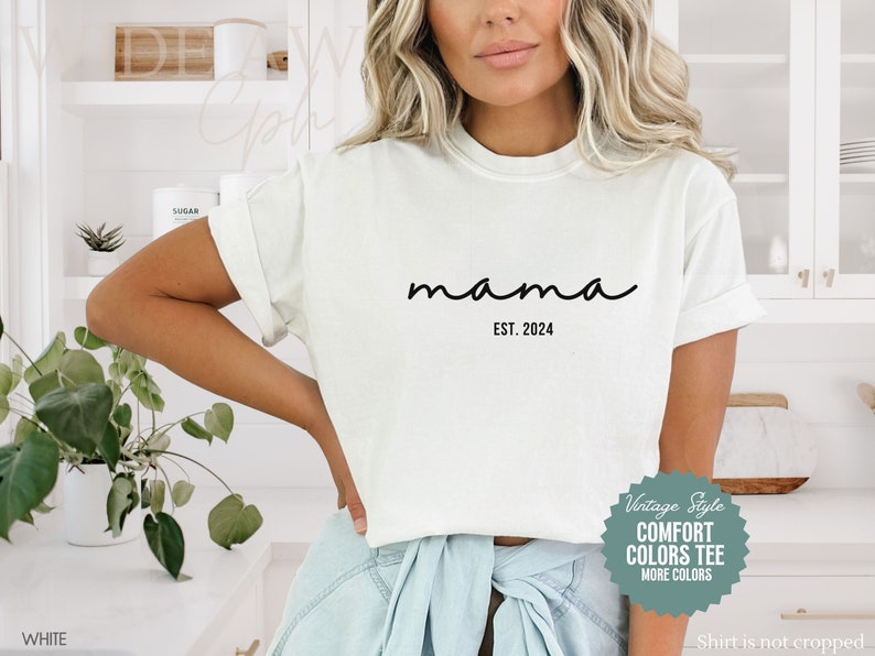 Personalized Mama Est. 2024 Comfort Colors Shirt Custom Etsy