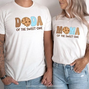Cookies and Milk Sweet One 1st Birthday Party Shirts, Sweet One Family Matching First Birthday Tshirt, Milk and Cookie Theme Birthday Tee