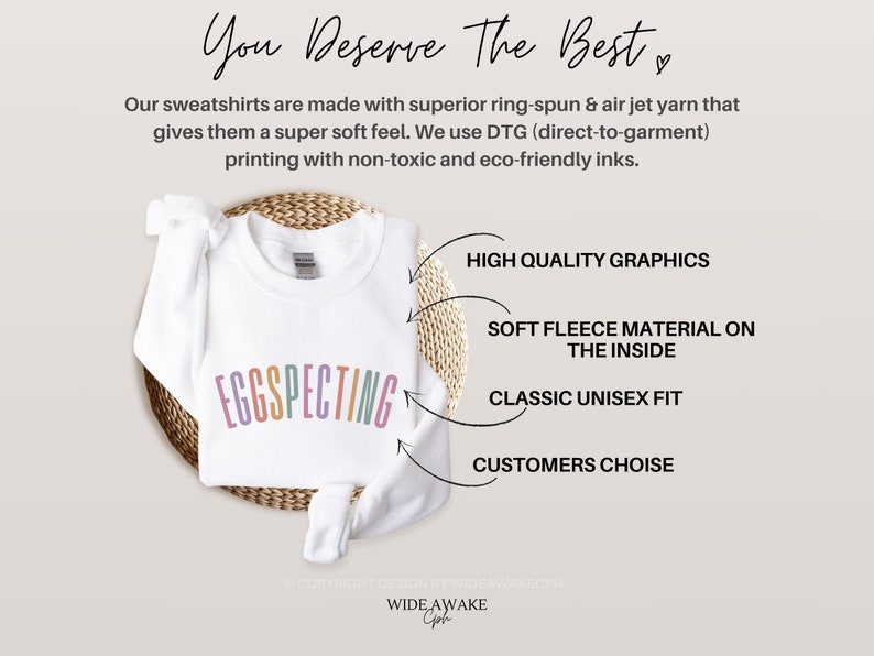 Spring Easter Pregnancy Announcement Sweatshirt, Eggspecting Shirt, Spring Baby Announce Surprise Pregnancy Shirt Easter Baby Reveal Shirt image 8