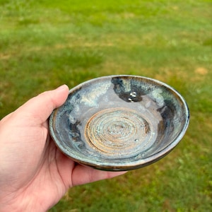 Handmade Ceramic Garlic Grater- Blue