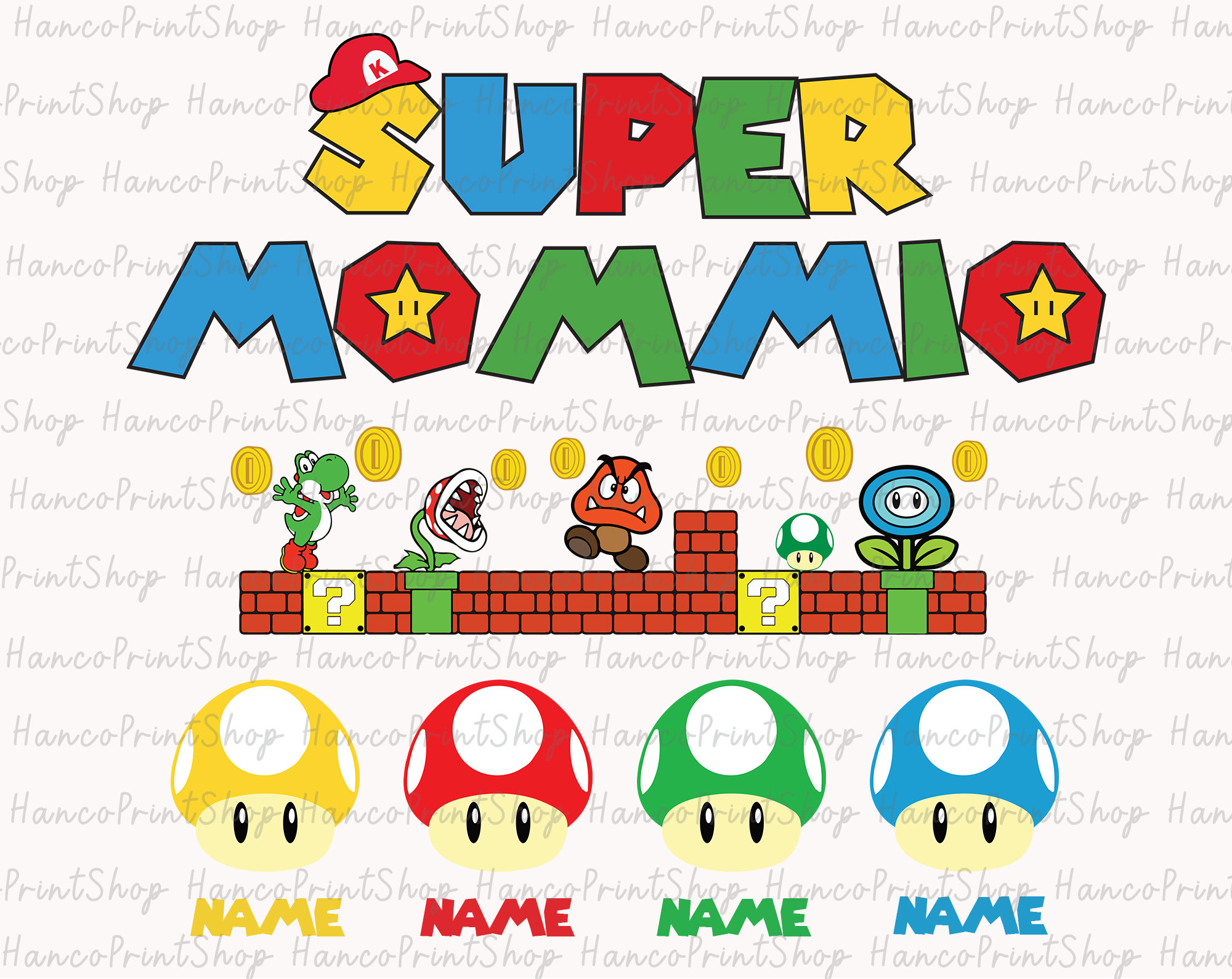 Super mario mommy - Etsy Nederland