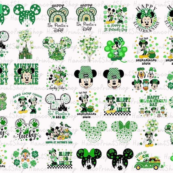 St. Patrick's Day Png Bundle, Retro St. Patrick Png, Shamrock Png, Irish Png, Lucky Shamrock Png, Saint Patrick's Shirt Design