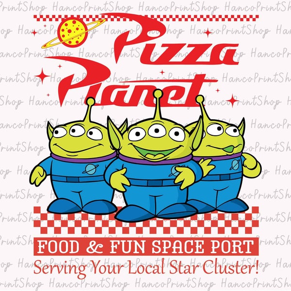 Pizza Pl anet SVG, Story about Toys SVG, Green Aliens Svg, Foods and Drinks Svg, Pizza Box Party Svg, Pizza Restaurant Svg, Digital Download