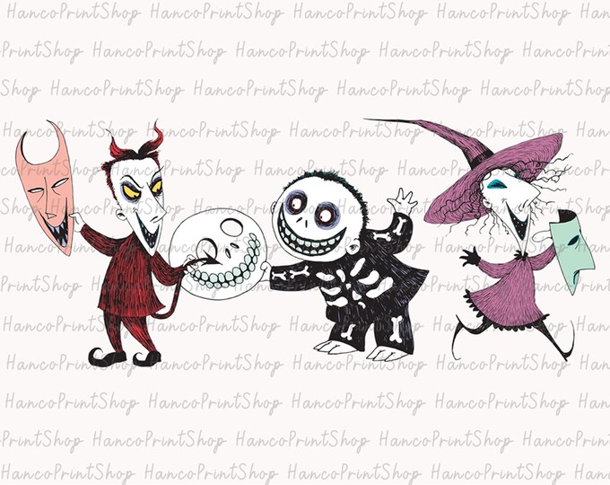 Nightmare Before Christmas Trick or Treaters SVG, EPS, PNG, Decal File
