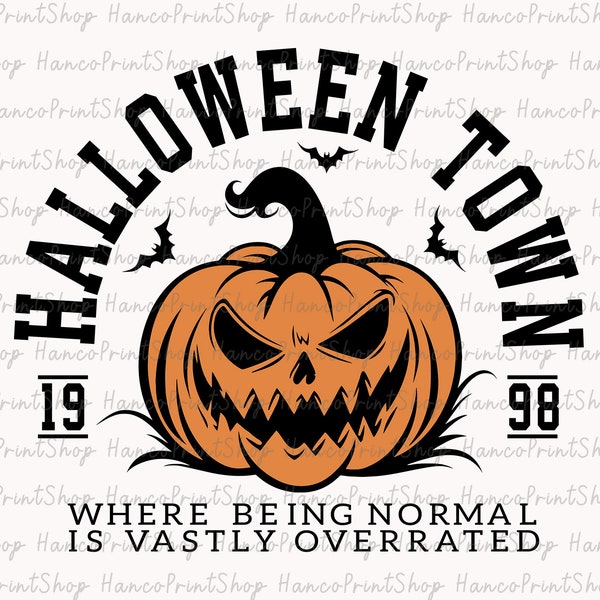 Halloween Town SVG, Halloween Svg, Happy Halloween Svg, Halloween Pumpkin Svg, Trick Or Treat Svg, Spooky Vibes Svg, Png-bestanden voor Cricut