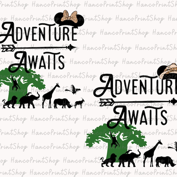 Bundle Adventure Awaits Svg, Family Vacation Svg, Family Trip Svg, Vacay Mode Svg, Animal Kingdom Svg, Matching Family Vacation Shirt Svg