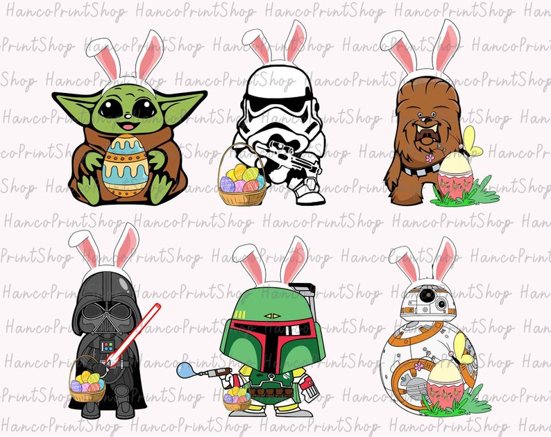 Bundle Character Easter SVG, Happy Easter Svg, Easter Eggs Svg, Funny Easter Svg, Spring Svg, Easter Sublimation Design, Digital Download image 1
