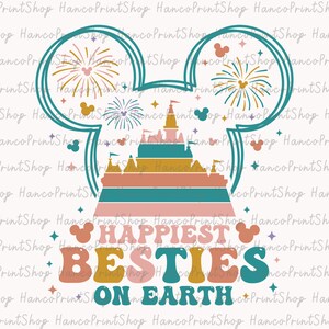 Happiest Besties On Earth Svg, Friendship Svg, Friend Trip Svg, Retro Besties Mouse Svg, Magical Kingdom Svg, Friends Svg, Vacay Mode Svg