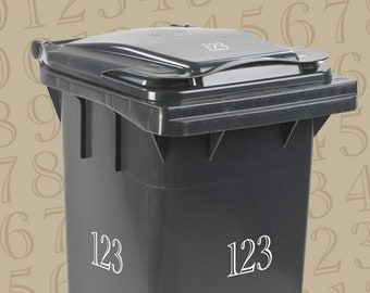 Personalizado | Pegatinas de números adornados para contenedor | Buzón