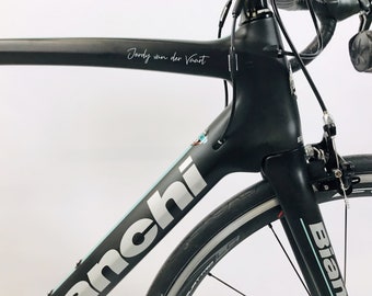 Pegatina personalizada para bicicleta de carretera | estilo escrito a mano