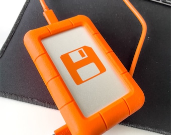 Pegatina de vinilo de vibraciones retro ? Diseño de disquete