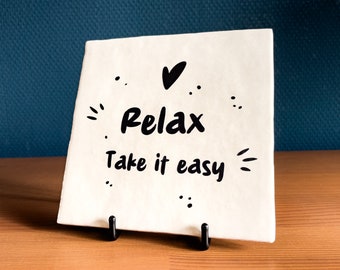 Azulejo blanco personalizado | Hecho a mano 13x13 cm