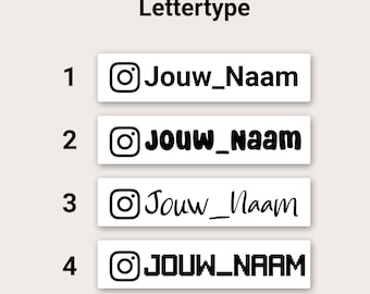Pegatina personalizada con nombre de Instagram